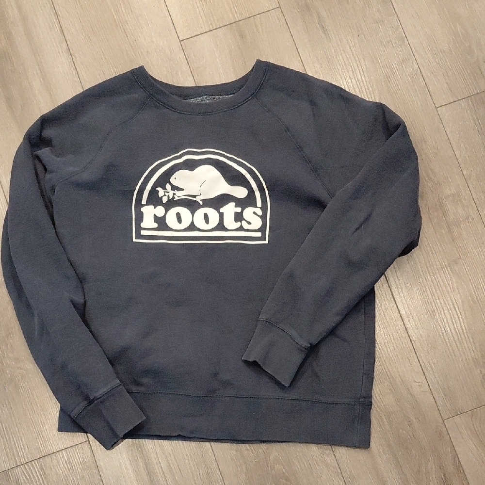 Roots Womens Dark Gray Crewneck Sweater